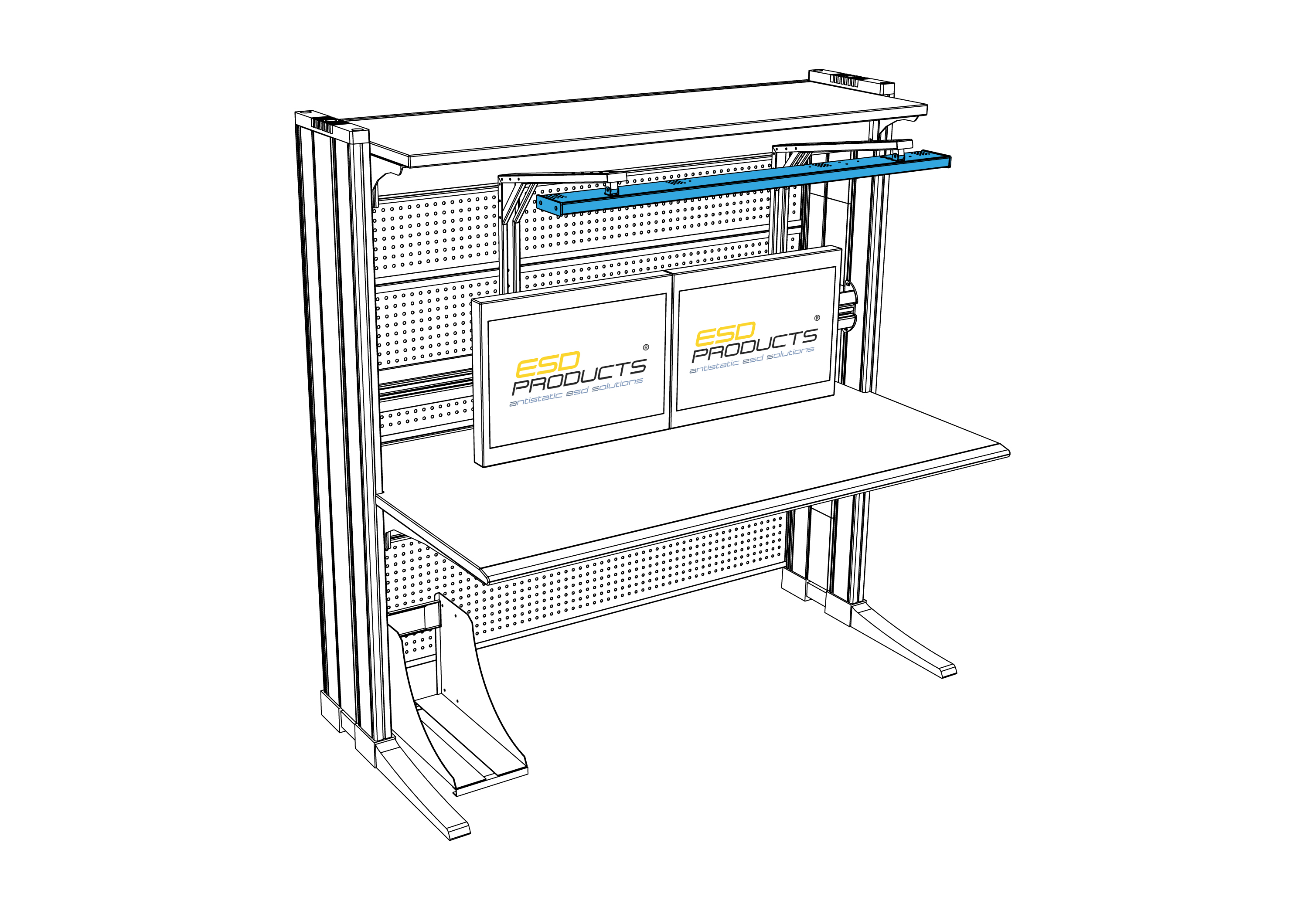 AES ESD Lamp Lumax 1140 mm for ESD Workstations AES Oscar 003501859N el.eng p.91 drw 2